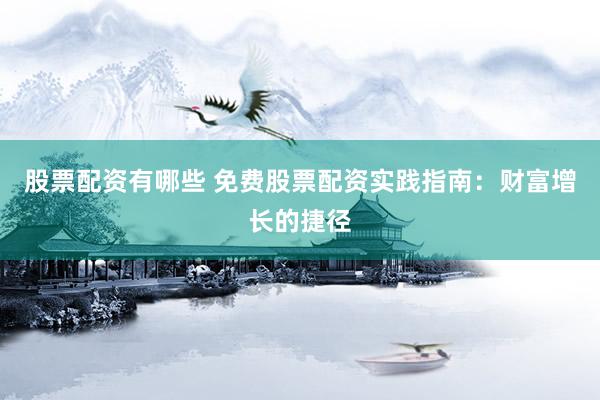 股票配资有哪些 免费股票配资实践指南：财富增长的捷径